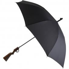 Umbrella with rifle handle.